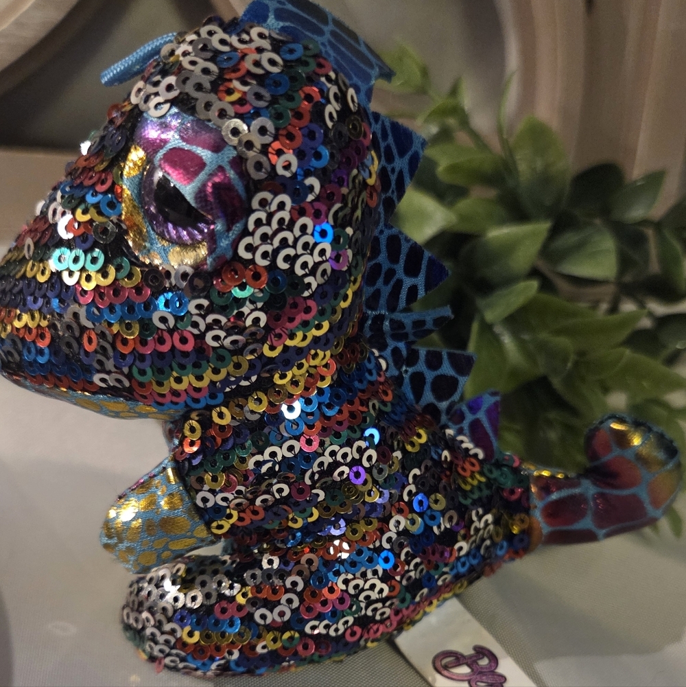 Bang Sequin Plush Lizard Rainbow Stuffed Animal | Sparkly ✨🦎